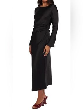 betina bow front maxi dress black Petal and Pup Women's Betina Bow Front Maxi Dress